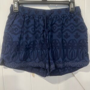 Vineyard Vines Blue Athletic Shorts with Geometric Pattern